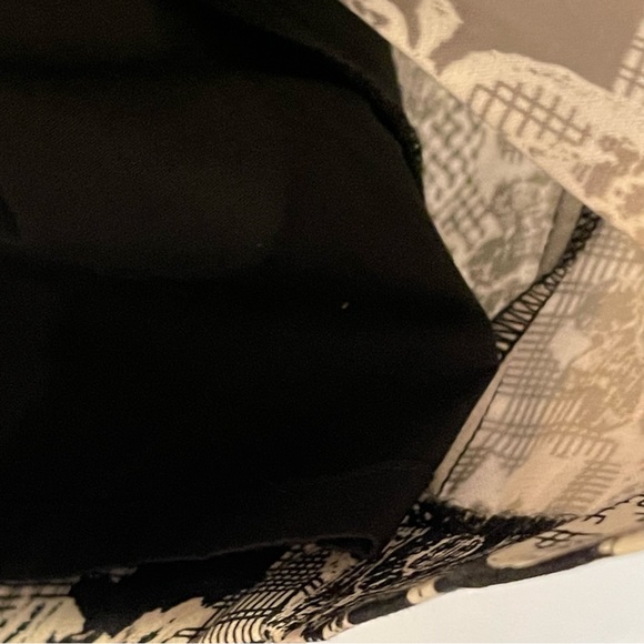 ModCloth Across the Boardroom sheath dress ruched black white graphic print 1X - Picture 8 of 9